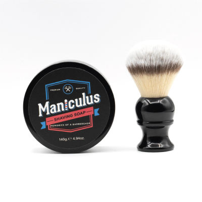 Maniculus Shaving soap & brush (pink) Bundle set 4