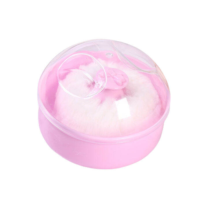 Zhixin Soft Bristles Dry Powder Puff Transparent Lid Dustproof Moisture