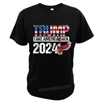 Trump 2024 Flag Take America Back เสื้อยืด 47th President เสื้อยืดผู้ชายผู้หญิงฟิตเนสญี่ปุ่น Anime Homme ขนาดใหญ่ Camisas Tops Tee