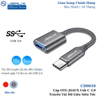 Cáp Chuyển Đổi OTG Type C To USB 3.0 Cao Cấp CD0019 JSAUX - Cho Điện Macbook, Điện thoại Samsung, Oppo, Huewei... Cáp OTG Truyền Tải Dữ Liệu Siêu Tốc