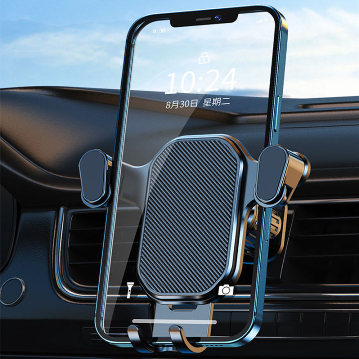 ที่ยึดที่วางโทรศัพท์ในรถแรงโน้มถ่วงสมาร์ทโฟนแบบตั้งได้มีช่องใส่-gps-รองรับในรถยนต์สำหรับ-samsung-14-13-12-11x8-xiaomi