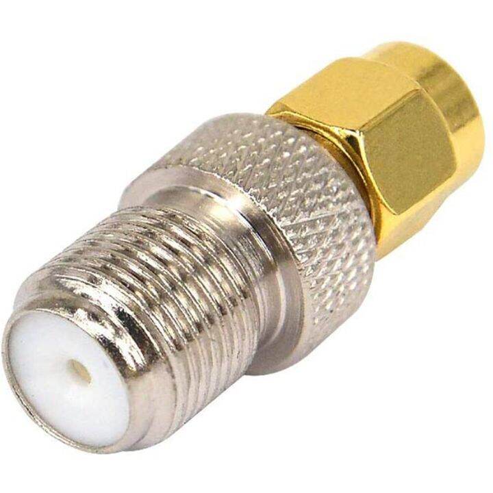 2pcs-1pc-f-type-female-jack-to-sma-male-plug-straight-rf-coaxial-coax-adapter-connector-electrical-connectors