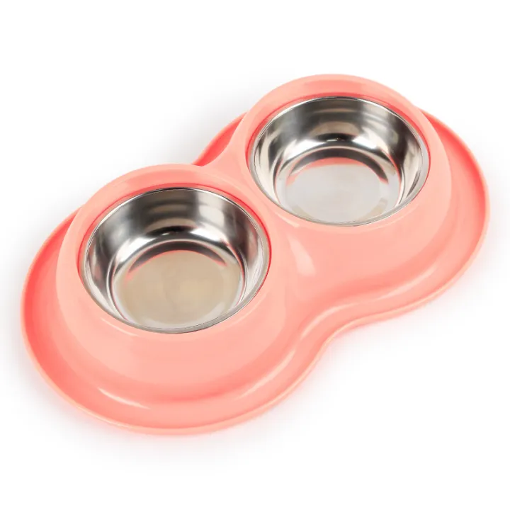 Removable Stainless Steel Pp Dog Cat Double Bowls Food Anti-ants Puppy ...