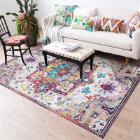 Flower Carpets Persian Vintage Morocco Anti-Skid Jacquard Carpet for Living Room Bedroom Floor Mat Non-Slip Area Rugs Absorbent