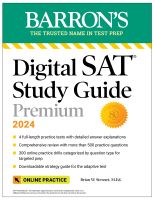 BARRONS DIGITAL SAT STUDY GUIDE PREMIUM, 2024: 8 PRACTICE TESTS + COMPREHENSIVE