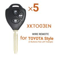 XKTO03EN Universal Wire Remote Key Fob Flip 3 Button for Style for VVDI Key Tool 5Pcs/Lot