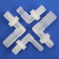 5 100pcs M10 Male Thread PP Plastic Pipe Fittings Pagoda Elbow Connectors Aquarium Tank Hose Joints Irrigation Adapter