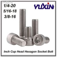 UNC1/4-20-10pc 5/16-18-5pc 3/8-16-5pc A2 Stainless Steel Inch Cup Head Hexagon Socket Bolt American Cheese Head Hex Socket Screw