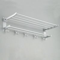 Save Space Towel Rack Storage Easily Install Solid Color for Home Shower Rack Folding Hook for Home