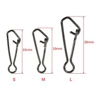 100Pcs Fishing Hooked Snap Links Fishing Swivel Snap Hook Line Connector Carp Fishing Tackle L