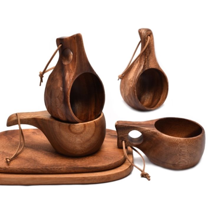 cw-y1qb-finland-kuksa-mug-acacia-wood-handle-cowhide-rope-juice-cup-drinking-drinkware