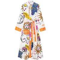 European and American style 2023 spring summer new clothing belt printed long dress 2895076 330