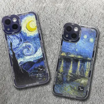 Van Gogh Starry Night Soft Silicone 3D Phone Case For iPhone 15 14 11 Pro  Max XR