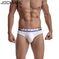 JOCKMAIL กางเกงในผู้ชายเซ็กซี่ระบายอากาศ,กางเกงในลายสายรุ้งกางเกงขาสั้นชุดชั้นในใส่สบายกางเกงในผู้ชายร้อน