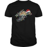 【HOT】เสื้อแฟชั่นผญ - เต่ากับหมวกChristmasและเสื้อเชิ้ตสีอ่อน100%cotton