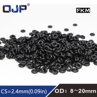 10PCS/lot Fluorine rubber Ring Black FKM Oring Seal CS:2.4mm OD8/9/10/11/12/13/14/15/16/17/18/19/20mm Rubber O Ring Seal Gasket