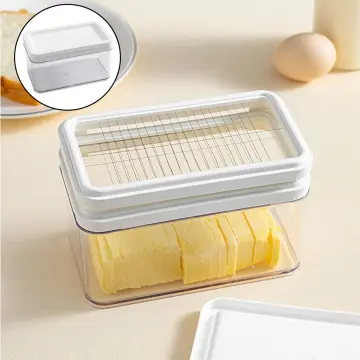 1pc Butter Slicer Box Tofu Cube Cutter Fridge Storage Container