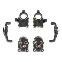 For FMS FCX24 Brass Front Steering Knuckle C-Hub Carrier Portal Housing Counterweight 1/24 RC Crawler Car Accessories