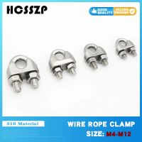 【✱2023 HOT✱】 brssfeq 10 Pcs 316สแตนเลส U Saddle Clamp เชือกสายเคเบิลคลิปหนีบ4/5/6/8/10/12สายสลักเกลียวฮาร์ดแวร์ Clamps