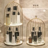 【CW】 Iron Rack Perfume Organizer Shelf Skincares Holder Storage Finishing Basket