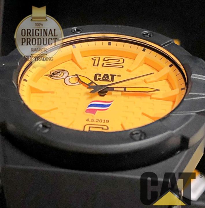 cat-watches-le-111-21-137t-spirit-ii-limited-edition-ผลิตเพียง999เรือน-ไทยแลนด์-รัชกาลที่10-สายยางสีดำ-black-yellow-แถมฟรีเสื้อโปโลสีเหลือง1ชิ้น-รับประกันศูนย์1ปี