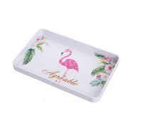 Melamine home living room non-slip tray European kitchen rectangular tea tray cup plate creative fruit Food Storage Trays