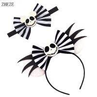 2Pcs/Lot Cute Mouse Kids Headwear Halloween Skull Bow Baby FOE Headband Classical Festival Party Hair Accessories