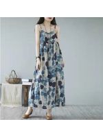 ✷❁♚ 2022 Sexy Spaghetti Strap Beach Dresses Women Summer Sundress Baggy Clothes Ladies Elegant Dot Print Party A line Long Vestidos