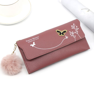 Casual Butterfly Wallet Women PU Leather Small Clutch Fashion Lady Coin Purse Card Holder Female Handbag Shopping Phone Purse