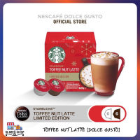 Starbucks ==Dolce Gusto==  Toffee Nut Latte Limited Edition 12 Capsules, 6 Drinks กาแแคซูลสำหรับเครื่อง Dolce Gusto - New Year Celebration - Holiday Premium box set for Dolce Gusto Machine, Easy to use