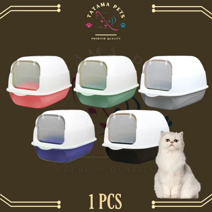 Jumbo Hooded Cat Toilet Pet Covered Litter Toilet Box Bekas Pasir