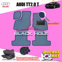 Audi TT 2.0T AT ปี 2006 -2012 พรมรถยนต์ AudiTT 2.0T AT พรมเข้ารูปสองชั้นแบบรูรังผึ้ง Blackhole Double Mat รุ่น EAUTCAR ฟรีแพดยาง