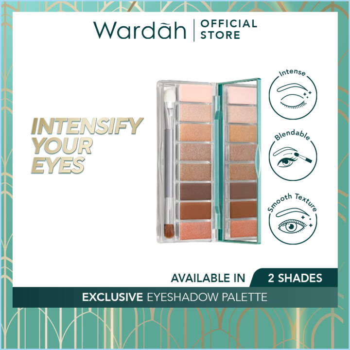 Wardah Exclusive Eyeshadow Palette 9 Warna Pigmented Yang Tahan Lama