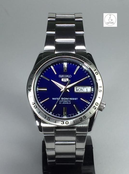 นาฬิกา ไซโก้ ผู้ชาย Seiko 5 รุ่น SNKD99K1 Automatic 21 Automatic Mens Watch Stainless หน้าปัทม์สีน้ำเงิน สายสีเงิน  ของเเท้ 100% CafeNalika