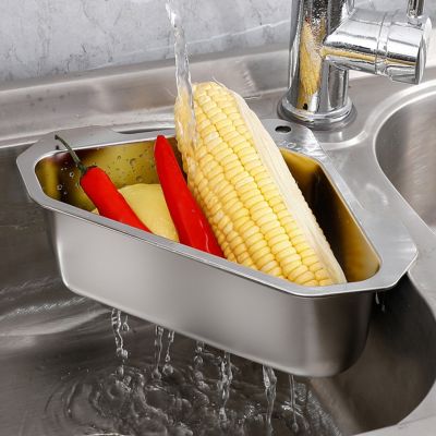 【CW】 Sink Drain Basket Food Vegetables Egg Filter Storage Organizer Shelf Rack Drainier