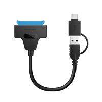 Type-C USB 3.0 To SATA Converter Cable 2 In 1External SSD HDD Adapter Hard Drive Converter Cable for 2.5inch HDD/SSD