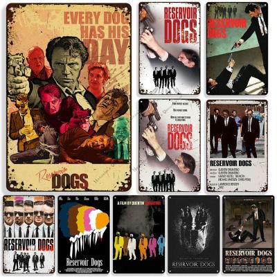 Reservoir Dogs Movie Metal Plate Classic Metal Poster Decorative Plate Metal Plaque Bar Garage Metal Tin Sign Industrial Decor Baking Trays  Pans