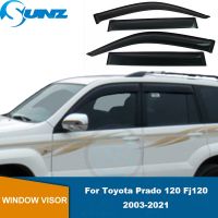 ♀♕﹉ Side Window Deflector For Toyota Land Cruiser Prado 120 Fj120 2003-2021 Weathershield Door Visor Wind Rain Sun Guard Accessories