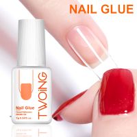 【lz】☬  Fast-Dry cola para pontas falsas Glitter Acrílico Nail Art Acessórios Ferramenta Manicure Adesivo cola Rhinestone Wths Escova 7g