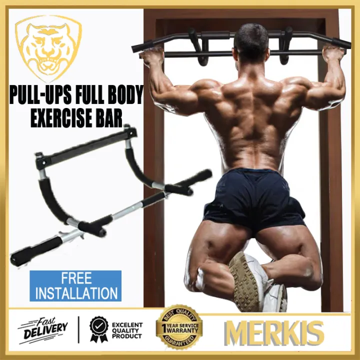 【No Drilling 】Pull Up Bar ChinUp Bar Multifunction Grip Option Doorway