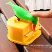 Creative Toothpick Holder Cartoon Small Bird Toothpick Container Automatic Press Toothpick Dispenser Storage Box