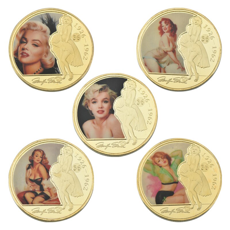 Silver Coin Marilyn Monroe Metal Coins Collectibles Us Challenge Coin for Gifts