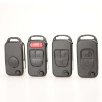 jingyuqin 1/2/3/4 Buttons Folding Remote Car Key Shell Cover For Mercedes Benz B200 A160 W124 W202 W210 With HU39