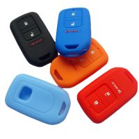 dfthrghd Silicone Key Remote Cover For Honda 3 Button Smart Silicone Case Fit Crosstour FOB Pocket Protect