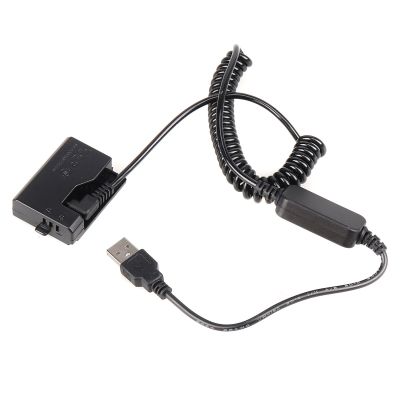 DR-E10 Dummy Battery USB Spring Cable Adapter For Canon Rebel T3 T5 T6 X50 Camera