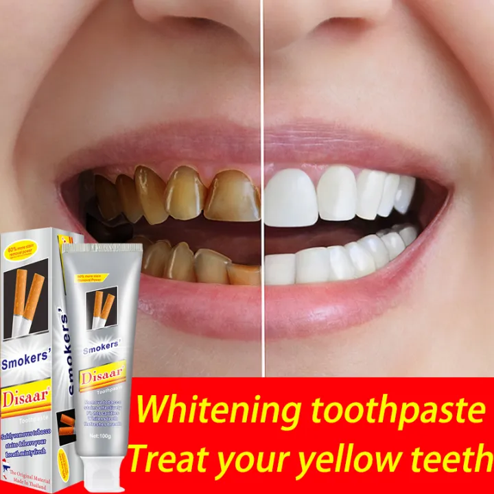 Whitening Teeth Whitening Toothpaste To whiten the teeth of smokers it uses all natural