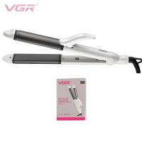 เครื่องยืดและโรลเลอร์ VGR 2 In 1สำหรับผมทุกประเภทที่รีดผมบิดเซรามิกทัวร์มาลีนสำหรับผมผู้หญิง