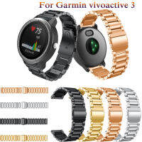 สายนาฬิกาสแตนเลสแฟชั่น 20 มม. สำหรับ Garmin Vivoactive 3 4 สายนาฬิกาสำหรับ Garmin Vivoactive3 HR/ Forerunner 645 สร้อยข้อมือ-iodz29 shop