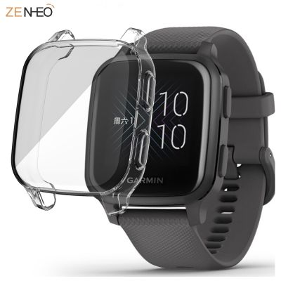 ZENHEO Protective Case Cover For Garmin Venu SQ Soft TPU Cases For Garmin Venu Sq Music Watch Full Screen Protector Shell