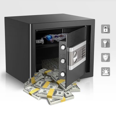 ดิจิตอล Depository Drop เก็บเงินสดนิรภัยกล่องเครื่องประดับ Gold อิเล็กทรอนิกส์รหัสผ่านปลอดภัยกล่องนิรภัยสำหรับ Fire Proof